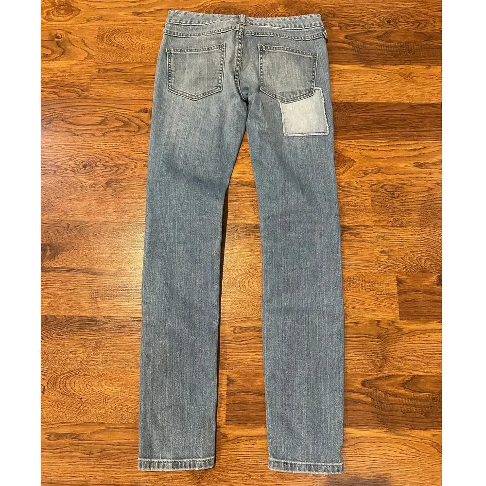 Free People Women's Hillside Patchwork Skinny Jeans – Size 25 – Boho Grunge
